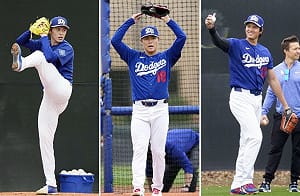 道奇春訓大谷翔平投27球 日籍3強投並排畫面掀熱議