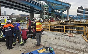 民權大橋改建工程意外！施工車墜河1人命危
