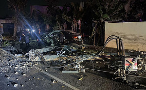 高雄毒駕拒檢狂飆！撞斷高壓電桿釀301戶停電 警依3罪嫌送辦