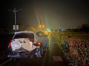 花蓮鳳林刑警酒駕追撞3傷  記大過、調離現職