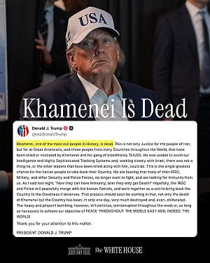 美以聯手攻伊朗、川普宣布嶄首哈米尼  謝金河認「台灣安全感上升」：這國可能和台建交？