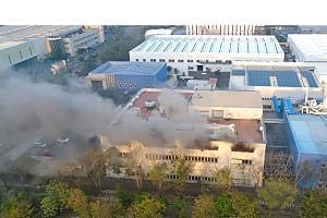 台南柳營工廠火災　存放化學物品緊急監測