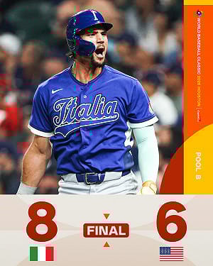 WBC美國隊史上最大爆冷輸義大利！與台灣一起上數學課　墨義戰控分就能把美淘汰