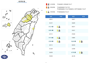 輻射冷卻早晚冷、日夜溫差大 明起回暖到週四
