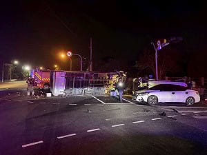 南投廂型車載移工車禍1死7傷　原因待查