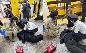 桃園消防員赴日觀賽！地鐵站熱血救援暈倒民眾 暖舉登日本雅虎