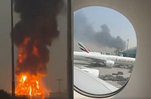 (影) 中東局勢升溫 杜拜機場附近油槽遭無人機攻擊！台灣旅客受影響