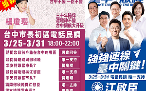 (影)唐復年觀點》江啟臣民調一路領先勝券在握？楊瓊瓔想翻盤 得寄望綠側翼反串奏效