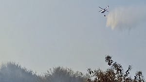 高雄美濃墓地雜草火警延燒　空勤灑水20噸支援