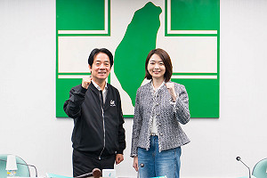 韓瑩請辭投入宜蘭市長選戰 賴清德喊「AAOA」為她加油 