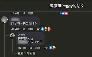 柯文哲談她跪著擦地哽咽！發文遭酸「快去擦地板」　陳佩琪回：今天擦完了 