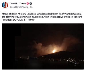 川普親曝「德黑蘭大空襲」殲高層！戰火進第六週　美伊衝突全面升級