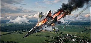 戰機重創仍不撤！ 烏F-16飛官高速撞擊俄軍車隊 坦克、彈藥車連環爆全毀