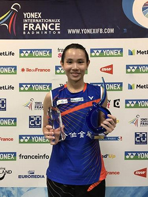 戴資穎直落二擊敗山口茜    法國羽球公開賽首摘金