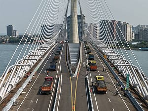 通車倒數一個月！淡江大橋今起3天開辦車輛載重試驗