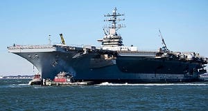 美軍又一航母起火! 艾森豪號造船廠內維護出意外 3水兵送醫治療