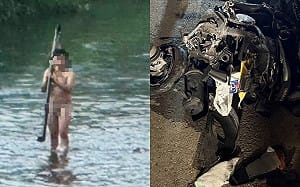 21歲騎士飆國道！車遭撞毀人墜橋 竟在溪中裸泳