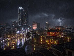 回文詩》城樓夜雨