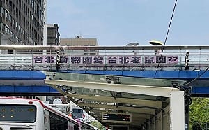 天橋貼「台北老鼠園」遭攔查！北市警挨轟「戒嚴」 中正二分局回應