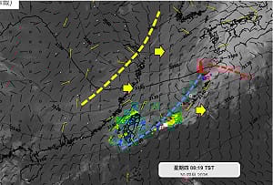 鋒面通過台灣今仍有雨！氣象專家分析水氣減少時間點