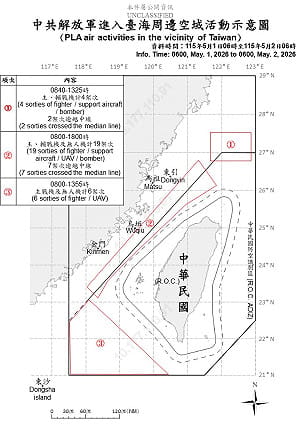 中共37機艦船台海周邊活動 國軍嚴密監控應處