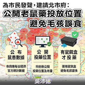 鼠患延燒又爆投藥疑慮 吳沛憶喊話北市府：先做好3件基本功 