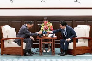 總統接見日本台灣交流協會會長隅修三　盼台日深化經貿合作共同捍衛區域和平
