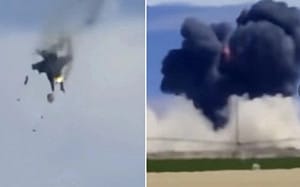 (影) 美航空展驚傳空難！2架 E/A-18G 電戰機相撞墜毀 現場畫面曝光