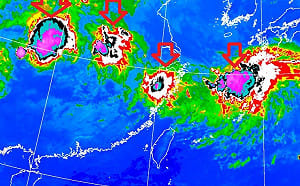台南玉井飆39.6度！鄭明典：「紫色排隊雲團」週末南下轉雨降溫