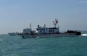 中國海警宣稱執法連日侵擾金門  仍遭海巡強勢監控驅離