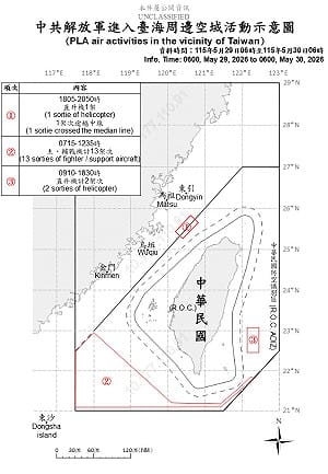 共機16架次全越線！國防部：北部、西南、東部空域都遭侵擾