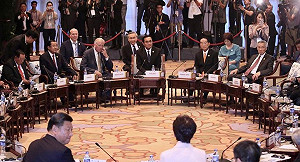 APEC歡迎晚宴 宋楚瑜川普自然聊天互動