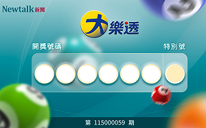 大樂透開獎！6/5 第115000059期 頭獎金額上看1.8億元