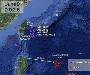 吳釗燮「再貼」中國海事船隻逼近32海里位置  籲商船「無視」中國海警
