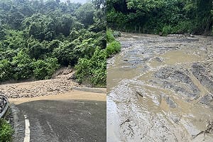 南投仁愛鄉大雨侵襲！投89線連爆土石流、落石