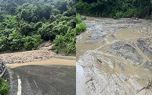 南投仁愛鄉大雨侵襲！投89線連爆土石流、落石