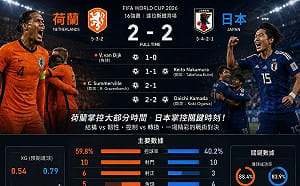 世界盃》荷蘭近6成控球仍遭日本逼和！球評點關鍵：掌控比賽卻沒掌控結局
