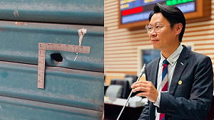 苗栗議員看板屋遭槍擊！陳光軒發文曝：近2年被跟蹤恐嚇