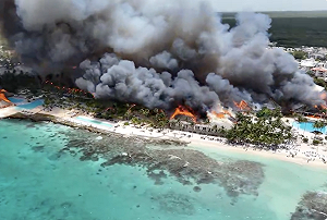 （影）多明尼加700間房海濱度假村遭火噬  1義籍遊客死亡、1700人緊急疏散