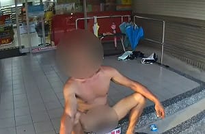 桃園男全裸大鬧超商！砸壞玻璃門遭逮 起獲安非他命送辦