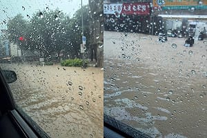 雨彈狂炸雙北！內湖多處嚴重淹水 機車泡水慘況曝