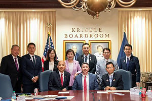 見美國會議員數是鄭麗文4倍 韓國瑜：守護民主刻在台灣人DNA之中　