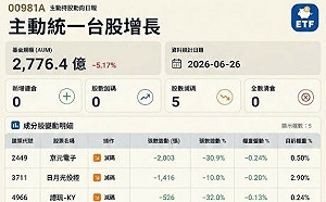 大盤摜破45,000點 瑤姐00981A連四賣穎崴意味什麼？