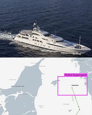 普丁「海上皇宮」現蹤丹麥！憂心挨烏軍轟炸 軍艦掩護撤離聖彼得堡