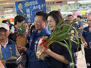 首度陪楊植斗掃街！被問是否票房毒藥　鄭麗文嗆媒體：民進黨派來的？