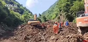 甘肅發生山崩 33人慘遭活埋! 找到21被困人員 5人已經死亡