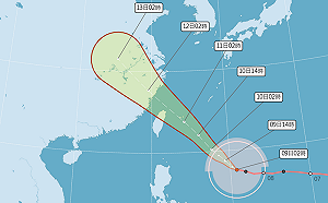 強颱巴威逼近台灣！今各地晴朗炎熱、明晚到週六颱風來襲風強雨大