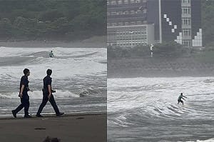 高雄颱風假男子竟衝西子灣衝浪！網怒：支持重罰 海巡曝未開罰原因