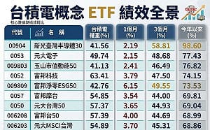 護國神山點石成金！「高含積」ETF 00904近倍漲幅問鼎冠王