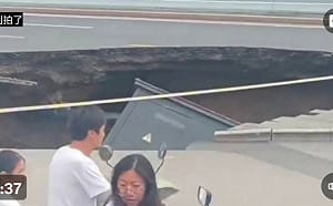 （影）中國多地爆洪災! 北京驚現天坑、廣西大學城成汪洋、河北災情頻傳